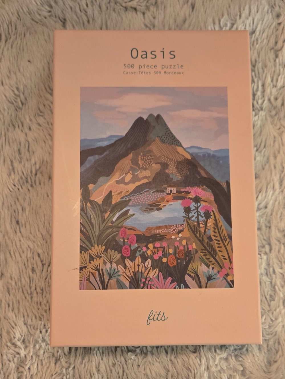 Fits Puzzles Canada - Oasis Mountain Landscape By Rhi James 500 Piece Puzzle